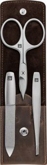 Zwilling Premium Nagelpflege-Set braun 3-tlg. Twinox Rindleder 