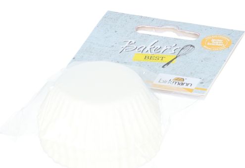 Birkmann Papierbackförmchen Baker´s Best Ø 7 cm Höhe 3 cm 100 Stück weiß 