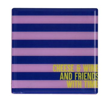 Gift Company Love Tiles Untersetzer Motiv: Cheese and Wine blau/lila 