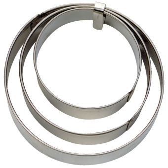 Städter Terrassen-Ausstecher Ring glatt 3-tlg. Klein 3/4/5 cm 