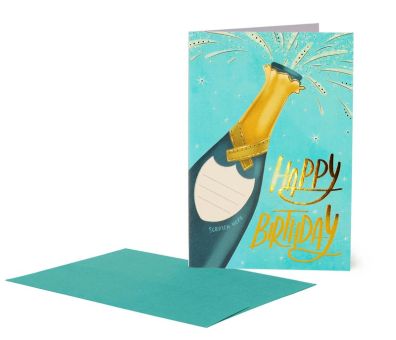 Legami Rubbellos-Glückwunschkarte Scratch Off Card Happy Birt Bottle 
