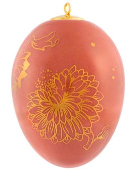 Meissen Osterei, groß, Golden Onion Style, rot, H 7 cm 