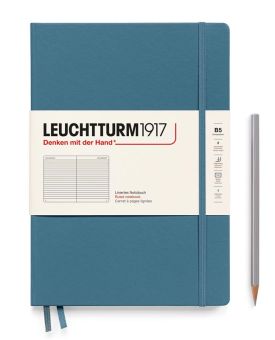 Leuchtturm Notizbuch Composition (B5) Hardcover stone blue liniert 