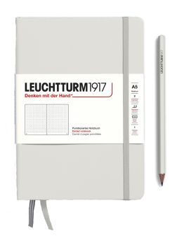 Leuchtturm Notizbuch Medium (A5) Hardcover Light Grey dotted 