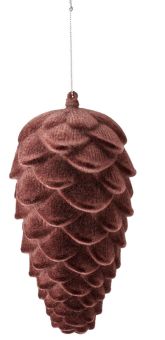 Gift Company Solna Tannenzapfen geflockt braun 