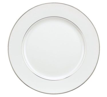 Christofle Frühstücksteller Albi Porzellan Platin 