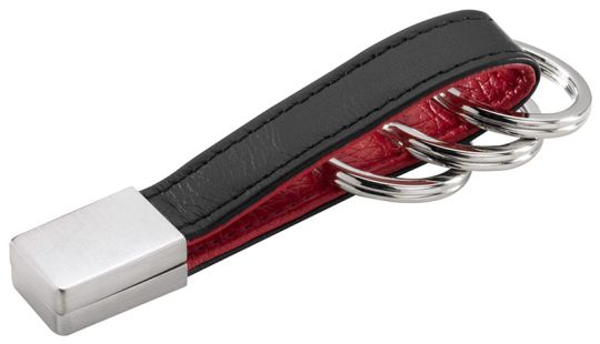 Troika Schlüsselanhänger mit Twist-Verschluss schwarz/rot 