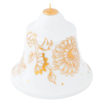 Meissen Baumschmuck, Glocke, Golden Onion Style , H 8 Cm 
