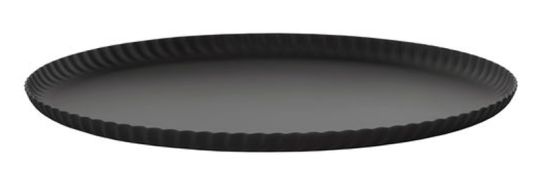 Alessi Pleats Tablett Stahl schwarz rund 31 cm 