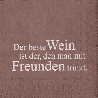 Räder Cocktailserviette 25x25 cm Der beste Wein 