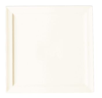 RAK Porcelain Classic Gourmet Ivoris white Teller flach quadratisch L 24.3 cm / W 24.3 cm / Ht. 2.4 cm 