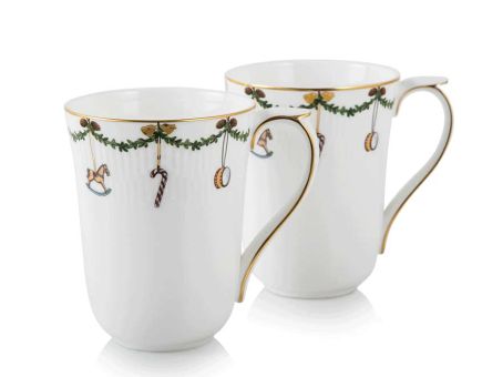 Royal Copenhagen Starfluted Christmas Becher 33 cl 2 Stk. 