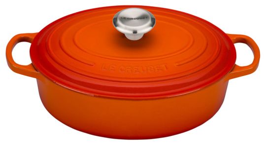 Le Creuset Gourmet-Bräter Oval Signature 27 cm Ofenrot 