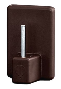 Hansi Klebehaken Vitrage / Gardine braun 8 Stk. 28x19 mm 