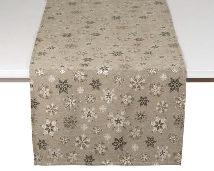 Pichler Tischläufer 50x150 cm Snowy beige 70% PES 30% CO 