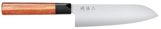 Kai Santoku-Messer mit Red Wood Griff 6.75"" (17,0 cm) Seki Magaroku Red Wood" 