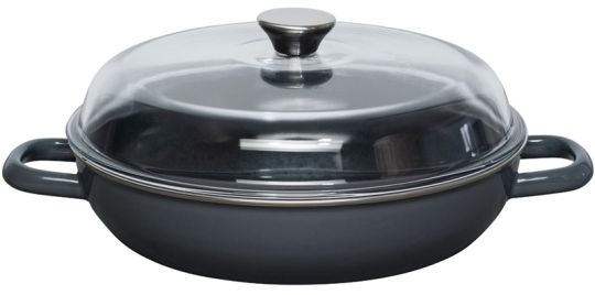 Riess Schmorpfanne mit Glasdeckel 28cm Dark Grey 