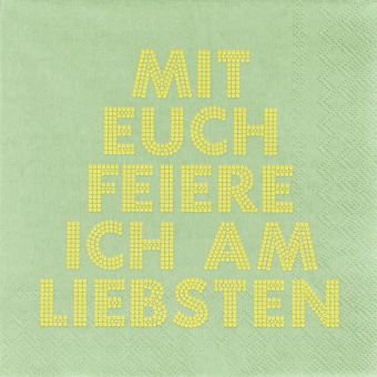 Räder Serviette 33x33cm Mit euch feiere ich am ... 