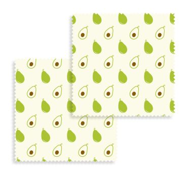 Beeswax Wraps 2-tlg. Set Tücher Avocado 