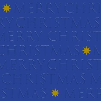 Paperproducts Servietten 33x33 cm Christmas Letters blue relief 