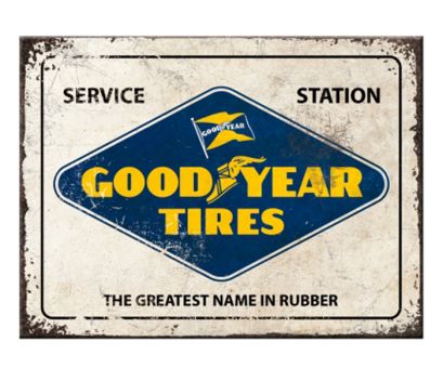 Nostalgic Art Magnet 8x6 cm Goodyear Logo White 