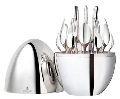 Christofle Besteckset für 6 Personen (24-Teiliges) Mood Versilberte 
