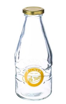Kilner Milchflasche mit Drehverschluss 570 ml, 8,4x8,4x19,5 cm 