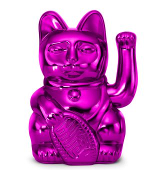 Donkey Winkekatze Lucky Cat Cosmic Shiny Pink 