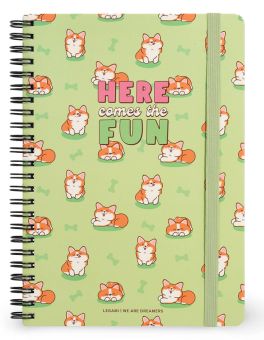 Legami Heft mit Spiralbindung Large liniert Corgi 