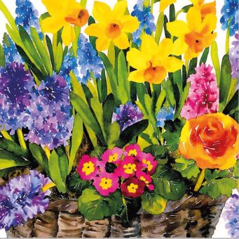 Paperproducts Servietten 33x33 cm Spring Basket 