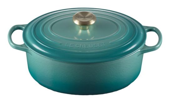 Le Creuset Ovaler Bräter Signature 29 cm Bleu Riviera 