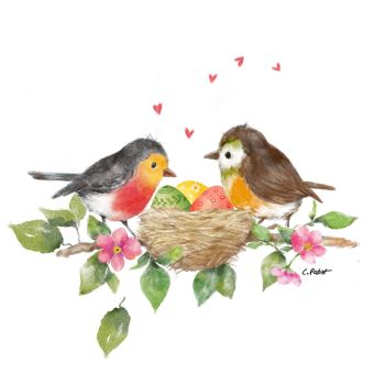 Paperproducts Design Servietten 33x33 cm Bird´s Nest 