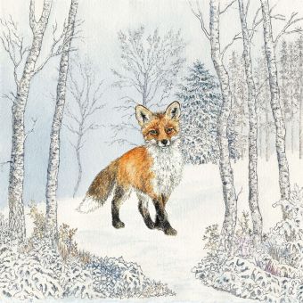 Paperproducts Servietten 33x33 cm Renard Hiver 