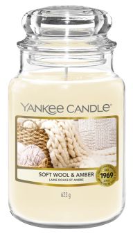 Yankee Candle Jar groß Soft Wool & Amber 