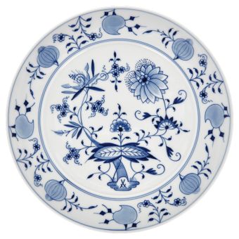 Meissen Speiseteller Form No 41 Zwiebelmuster Kobaltblau Weißer Rand Ø 29 cm 