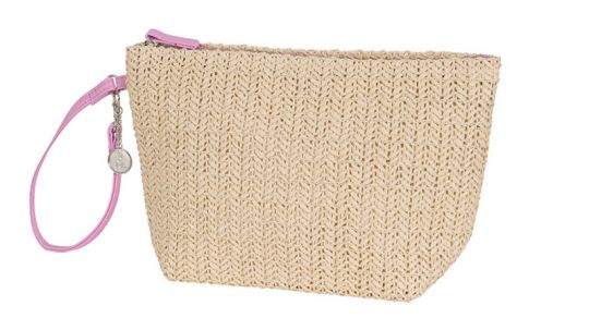 Handed By Pouch Carry S Strohpapier ecru white 