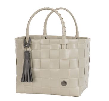 Handed By Shopper Mini Paris XS pale grey mit Quaste dark grey 