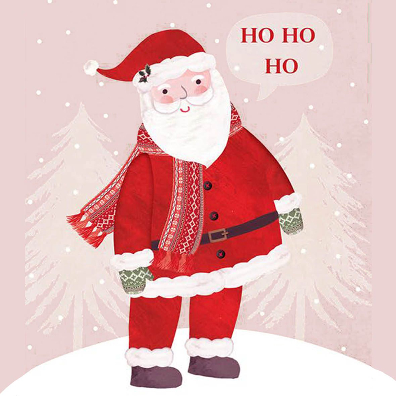 Paperproducts Design Servietten 33x33 cm Santa in Rosé Fachhändler
